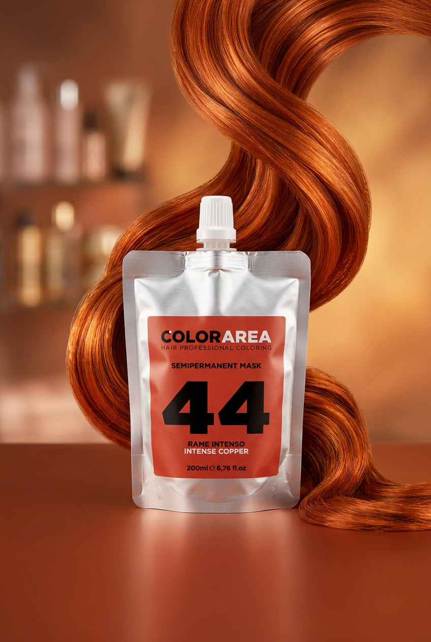 Colorarea semipermanent mask intense copper 44