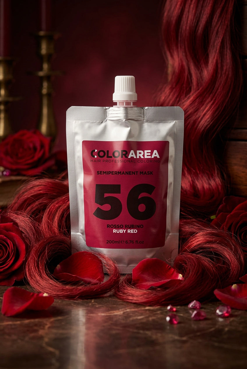 Colorarea semi permanent mask ruby red 56